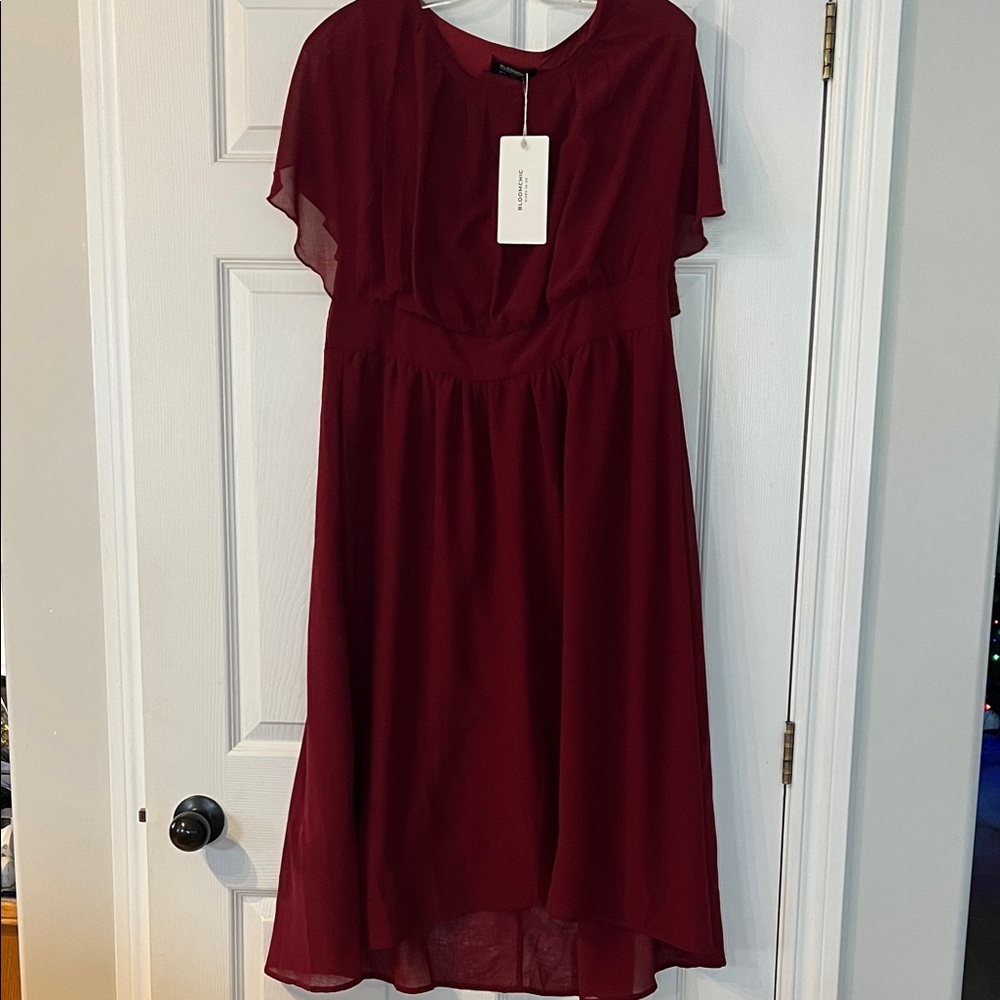 BloomChic Deep Red Maxi Dress - Picture 1 of 4